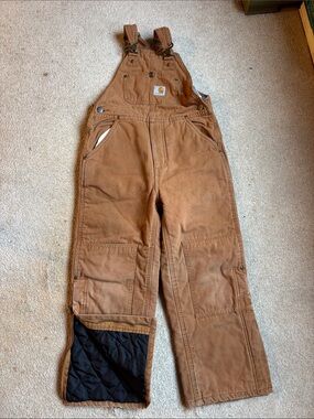 Carhartt Brown Kids Insulated Bib Overalls